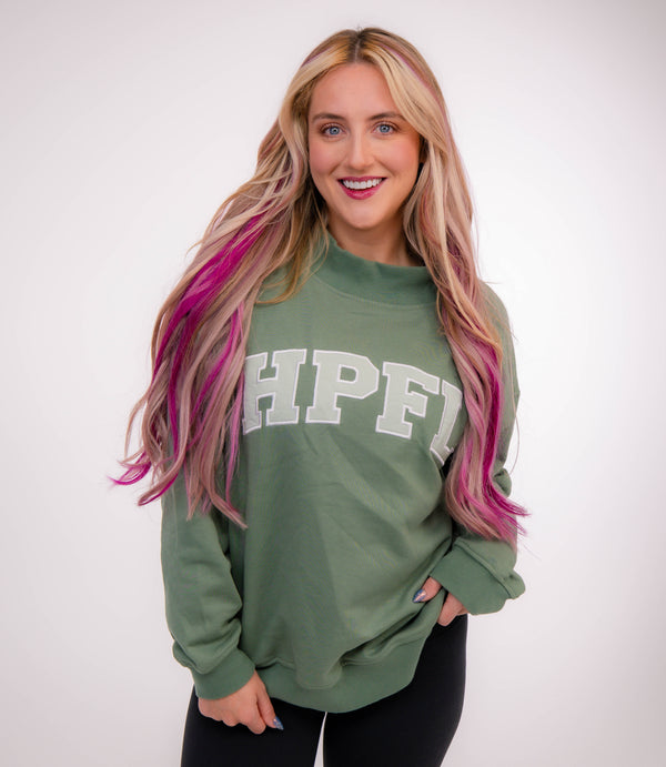 Varsity Mockneck — 💚 Sage Green