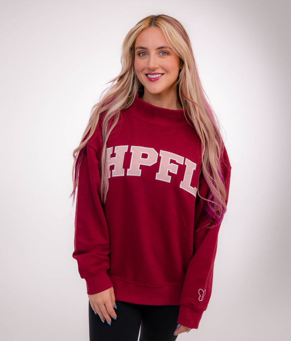 Varsity Mockneck — ❤️ Berry Red